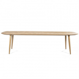 MASA DE DINING TABASSUM - LEMN DE TEC RECICLAT - NATURAL - 300(L) x 78(h) x 100(l) - Img 1