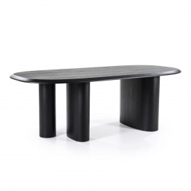 MASA DE DINING WALTER - STEJAR FIN - NEGRU - 220(L) x 76(h) x 100(l) - Img 2