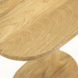 MASA LATERALA FENIX - LEMN DE MANGO [FSC] - NATURAL - 40(L) x 55(h) x 30(l) - Img 2