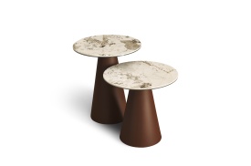MASA LATERALA FUNGHI - SET A+B - MULTICOLOR - METAL / CUART - Ø49 x 48/56(h) - Img 2