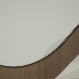 OGLINDA DE PODEA LABAN XL - STICLA SI LEMN DE CAUCIUC - NATURAL - 110(L) x 180(l) x 2.5(h) - Img 2