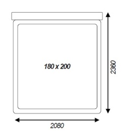 PAT KING - 180 x 200 CM - 236(L) x 150(h) x 208(l) (cm) - Img 3