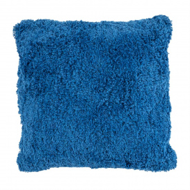 PERNA DECORATIVA MATE - BUMBAC 100% - ALBASTRU - 45(L) x 10(h) x 45(l) - Img 1