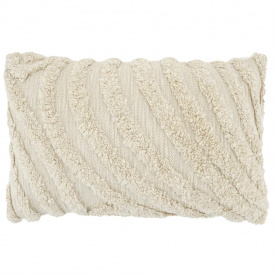 PERNA DECORATIVA SABI - POLIESTER 100% - ALB MURDAR - 50(L) x 15(h) x 30(l)