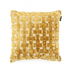 PERNA DECORATIVA STUNDA - 50% POLIESTER / 50% VASCOZA - GALBEN - 45(L) x 10(h) x 45(l)
