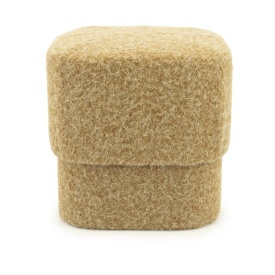 POUF KELSO - 100% POLIESTER - GALBEN - 40(L) x 40(l) x 40(h) - Img 2