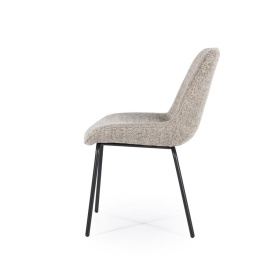 SCAUN BAZA - METAL ȘI ȚESĂTURĂ - TAUPE - 53(L) x 63.5(l) x 83.5(h) - Img 2