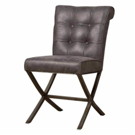 SCAUN BEARCELONA CHEROKEE - METAL / MATERIAL - NEGRU / MARO - 65(L) X 87(H) X 46(L)