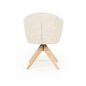 SCAUN CONNOR DONNA - LEMN DE STEJAR SI STOFA - BEJ - 61.5(L) x 60(l) x 81.5(h) cm - Img 6