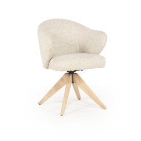 SCAUN CONNOR DONNA - LEMN DE STEJAR SI STOFA - BEJ - 61.5(L) x 60(l) x 81.5(h) cm - Img 11