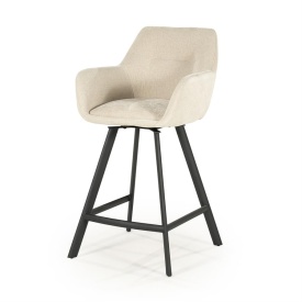 SCAUN DE BAR BLISS CU COTIERĂ - BEJ - 52(L) x 56.5(l) x 96.5(h)
