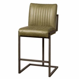 SCAUN DE BAR FERRO - METAL / MATERIAL / PLASTIC - NEGRU / VERDE - 61(L) X 101(H) X 50(L)