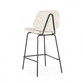 SCAUN DE BAR JON - TESATURA / METAL - ALB MURDAR - 45(L) x 95(h) x 52(l) - Img 5