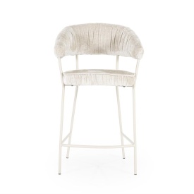 SCAUN DE BAR LIZZY FEMME - TESATURA SI METAL - BEJ - 55(L) x 53(l) x 96(h) cm - Img 12