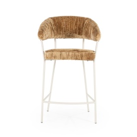 SCAUN DE BAR LIZZY FEMME - TESATURA SI METAL - GALBEN - 55(L) x 53(l) x 96(h) cm - Img 12