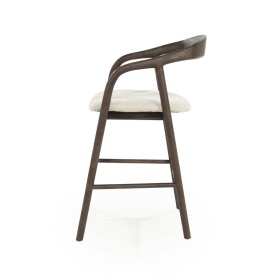 SCAUN DE BAR RAYVEN - LEMN DE FRASIN SI TESATURA - MARO - 55(L) x 61(l) x 94(h) cm - Img 3