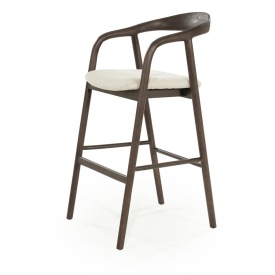 SCAUN DE BAR RAYVEN - LEMN DE FRASIN SI TESATURA - MARO - 55(L) x 62.5(l) x 104(h) cm - Img 2