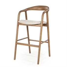 SCAUN DE BAR RAYVEN - MARO DESCHIS - 55(L) x 62.5(l) x 104(h)
