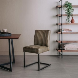 SCAUN FERRO SAVANNAH - METAL / MATERIAL - NEGRU / VERDE - 61(L) X 88(H) X 47(L) - Img 2