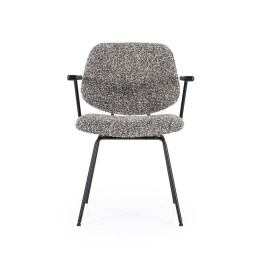SCAUN JON CU COTIERA MAYWOOD - TESATURA SI METAL - TAUPE - 62(L) x 57.5(l) x 82(h) cm - Img 12