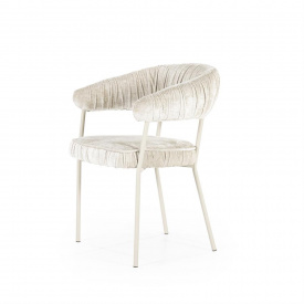 SCAUN LIZZY FEMME - TESATURA / METAL - CREM - 59(L) x 79(h) x 60.5(l) - Img 2