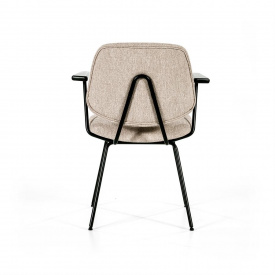 SCAUN LYNN CU COTIERA - METAL / TESATURA BEJ - 62(L) x 82(h) x 57.5(l) - Img 8