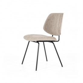 SCAUN LYNN - METAL / LEMN / TESATURA 100% POLIESTER - BEJ - 49.5(L) x 82(h) x 58(l) - Img 2