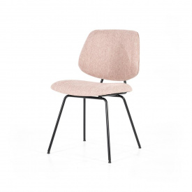 SCAUN LYNN - METAL / LEMN / TESATURA 100% POLIESTER - ROZ - 49.5(L) x 82(h) x 58(l)