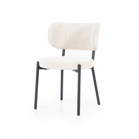 SCAUN OASIS - METAL / LEMN / TESATURA - ALB - 54.5(L) x 78.5(h) x 59.5(l)