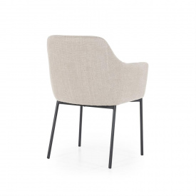 SCAUN PAUL - METAL / LEMN / TESATURA 100% POLIESTER - GRI DESCHIS - 58(L) x 82(h) x 60(l) - Img 7