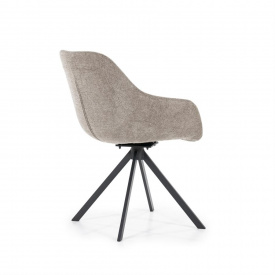 SCAUN PIVOTANT MAMÉ HOUSTON - METAL / LEMN / TESATURA 100% POLIESTER - BEJ - 58(L) x 82(h) x 61.5(l) - Img 8