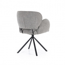 SCAUN PIVOTANT ROSALIN LUNA - METAL / LEMN / TESATURA 100% POLIESTER - GRI - 60.5(L) x 83.5(h) x 61(l) - Img 7