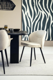 SCAUN RILEY AURORA - METAL / LEMN / TESATURA 100% POLIESTER - CENUSIU - 52.5(L) x 80(h) x 59.5(l) - Img 8