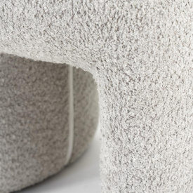 TABURET SAHI - POLIESTER - ALB MURDAR - 46(L) x 41(h) x44(l) - Img 3