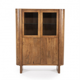 VITRINA JULIAN CU 4 USI - DIN LEMN DE SALCAM - MARO - 115(L) x 150(h) x 43(l) - (L) x (h) x (l)