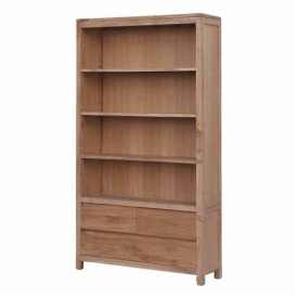 BIBLIOTECA CORONA - LEMN DE TEC [FSC] - NATURAL - 120(L) x 210(h) x 35(l)