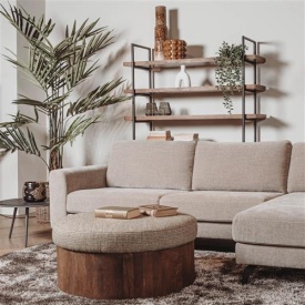 BIBLIOTECA TAVIANO - LEMN DE MANGO [FSC] / METAL - NATURAL (NUC) / NEGRU - 140(L) x 180(h) x 40(l) - Img 2