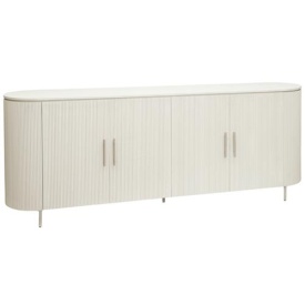 COMODA CORBETTA - LEMN SI METAL - ALB MURDAR - 210(L) x 80(h) x 45(l)