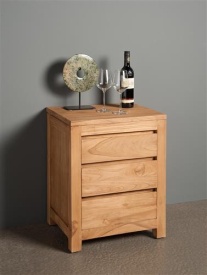 COMODA CORONA - LEMN DE TEC [FSC] SLEFUIT FIN - NATURAL - 50(L) x 63(h) x 40(l) - Img 2