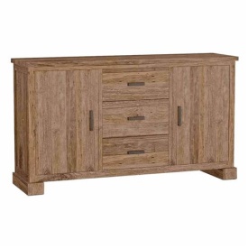 COMODA LORENZO - LEMN DE TEC RECICLAT / METAL - NATURAL - 180(L) x 90(h) x 45(l) - Img 1