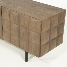 COMODA TV FELIX - LEMN DE MANGO SI FIER - MARO - 214(L) x 41.5(l) x 54(h) cm - Img 9