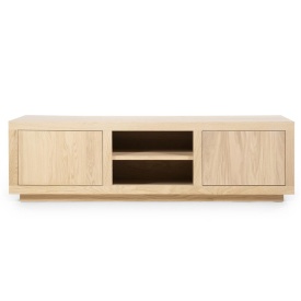 COMODA TV HELSINKI CM - LEMN SI FURNIR DE STEJAR - NATURAL - 160(L) x 42(l) x 45(h) cm