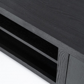COMODA TV HELSINKI - DIN STEJAR & FURNIR DE STEJAR - NEGRU - 160(L) x 45(h) x 42(l) - Img 3