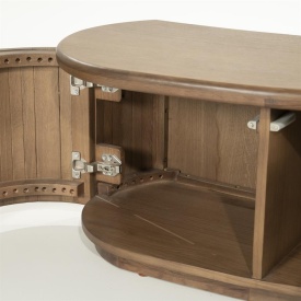 COMODA TV JOSH - LEMN SI FURNIR DE STEJAR - MARO - 180(L) x 42(l) x 43(h) cm - Img 8