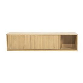 COMODA TV MILO - LEMN SI FURNIR DE STEJAR - NATURAL - 180(L) x 42(l) x 43(h) cm - Img 6