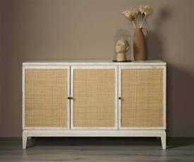 COMODA VINCENZA - LEMN DE MANGO [FSC] / METAL - ALB / MARO - 150(L) x 90(h) x 45(l) - Img 2