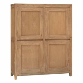 DULAP CORONA - LEMN DE TEC [FSC] SLEFUIT FIN - NATURAL - 130(L) x 160(h) x 45(l)
