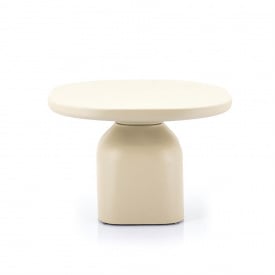 MASA DE CAFEA SQUAND MARE - ALUMINIU - CREM - Ø60 x 41(h) - Img 1