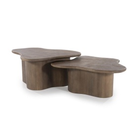 MASA DE CAFEA TOAMNA - LEMN DE MANGO - MARO - 75(L) x 75(l) x 38 / 75(L) x 65(l) x 32(h) - Img 1
