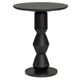 MASA LATERALA BRUNELLO HALL - LEMN - NEGRU - 50(L) X 63(H) X 50(L) CM